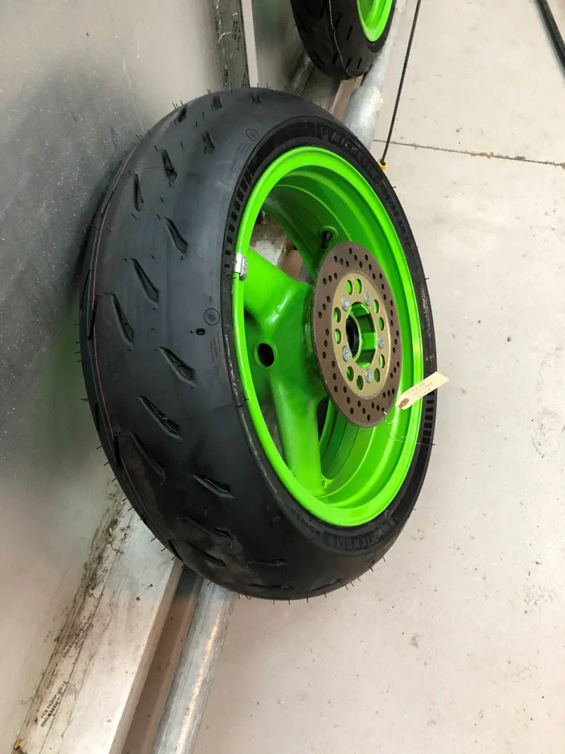New Michelin tyres on clean wheels