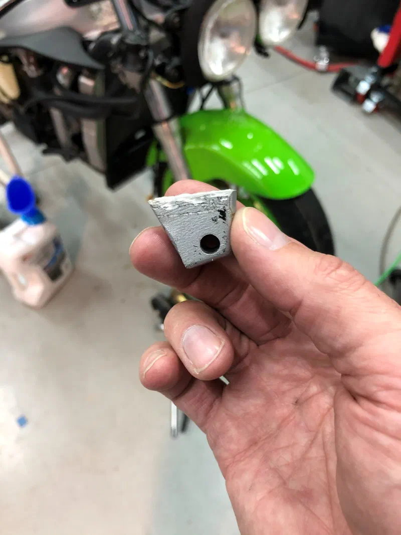 The lug that originally held the horn