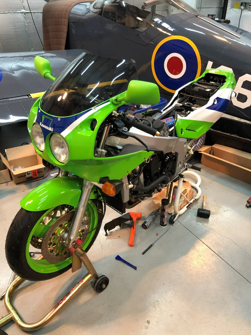 The bodywork starting to go on