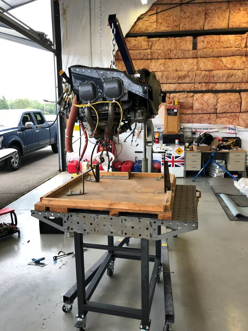 The engine off the aircraft