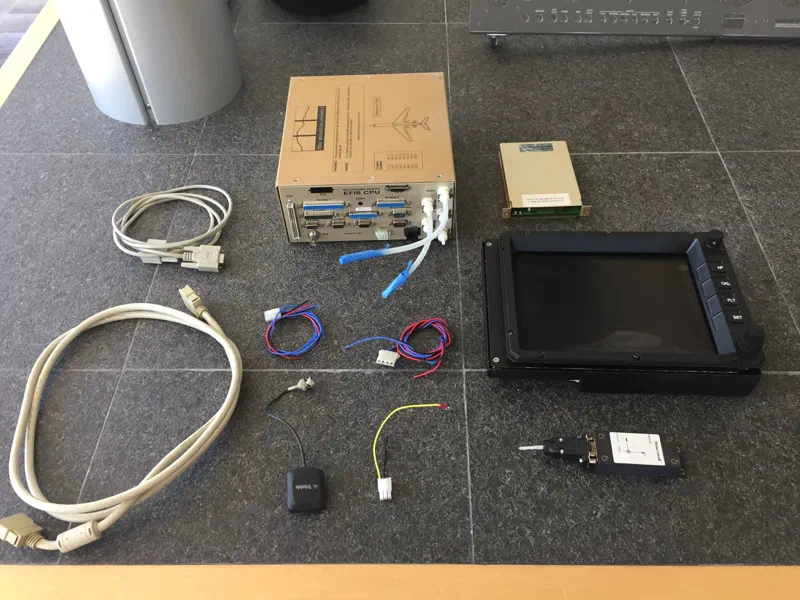 The Blue Mountain EFIS/1 system, laid out for sale