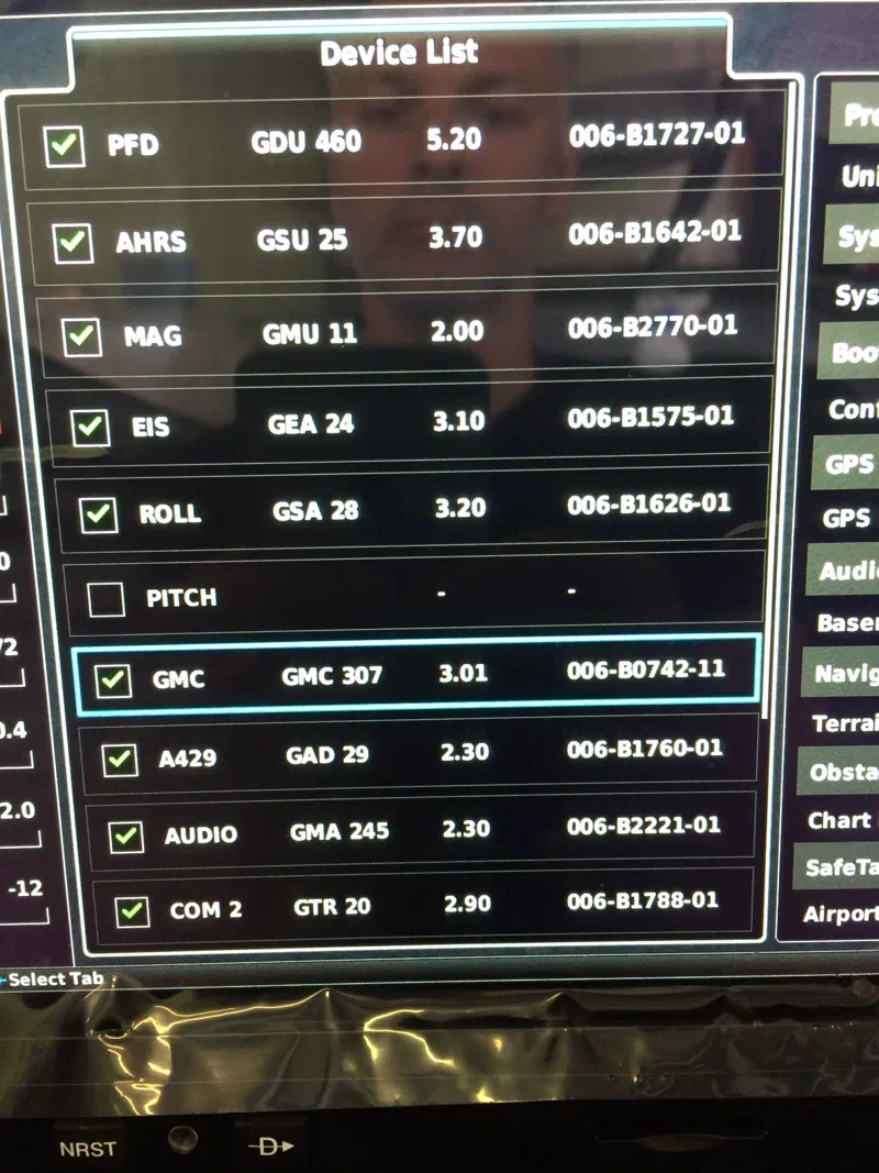 The G3X device list